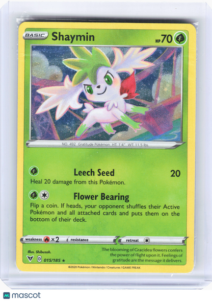 2020 Pokemon—Shaymin #15 Vivid Voltage—Holo Rare Holo (Sealed)