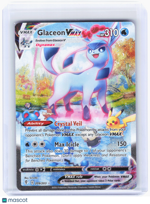 2021 Pokemon—Glaceon VMAX #209 Evolving Skies—Ultra Rare Holo [Lightly Played]