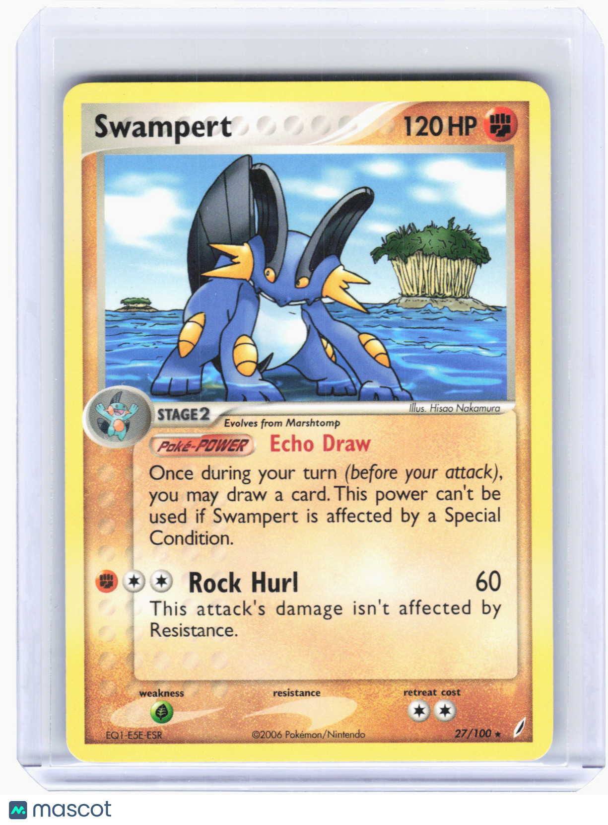 2006 Pokemon—Swampert #27 Crystal Guardians—Rare Holo [Lightly Played]