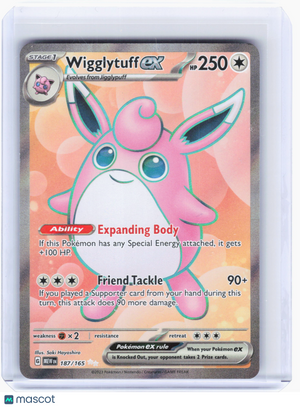 2023 Pokemon—Wigglytuff ex #187 Scarlet & Violet 151—Ultra Rare Holo [MP]