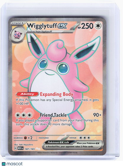 2023 Pokemon—Wigglytuff ex #187 Scarlet & Violet 151—Ultra Rare Holo [MP]