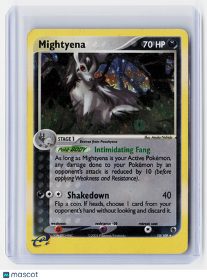 2003 Pokemon—Mightyena #10/109 EX Ruby & Sapphire—Rare Holo [Moderately Played]