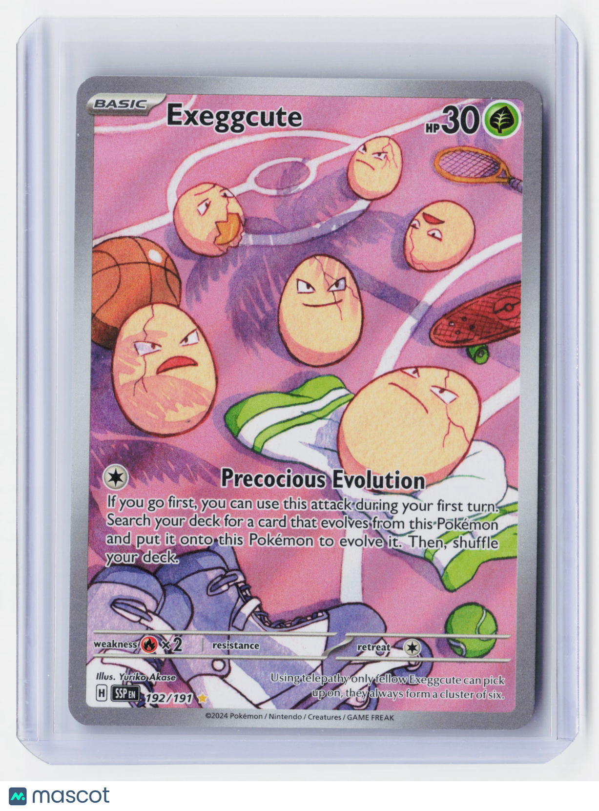 2024 Pokemon—Exeggcute #192/191 Surging Sparks—Illustration Rare Foil