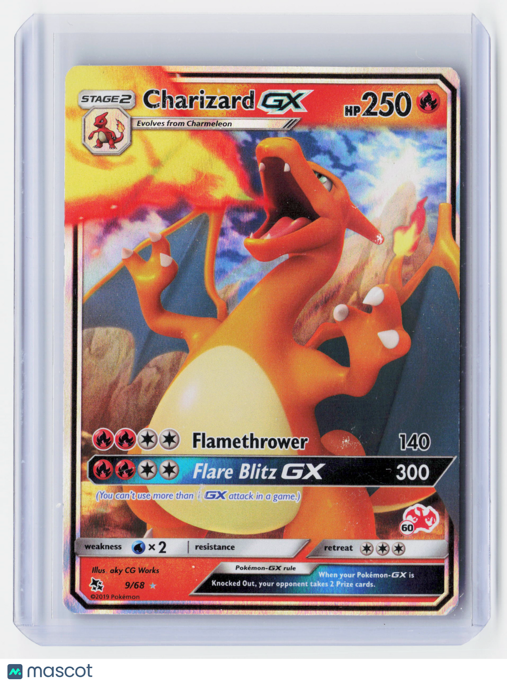 2019 Pokemon TCG—Charizard GX (#60 Stamped) #9/68 Battle Academy—Promo Foil [LP]