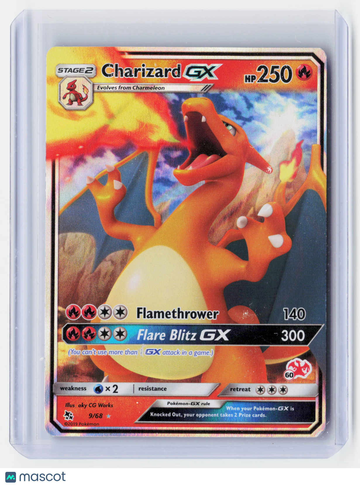 2019 Pokemon TCG—Charizard GX (#60 Stamped) #9/68 Battle Academy—Promo Foil [LP]
