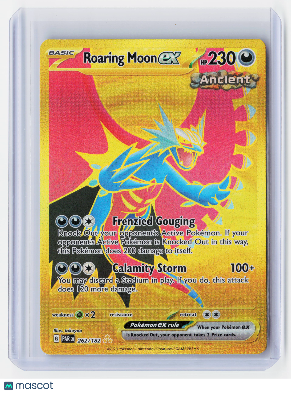 2023 Pokemon—Roaring Moon ex #262/182 Paradox Rift—Hyper Rare Holo