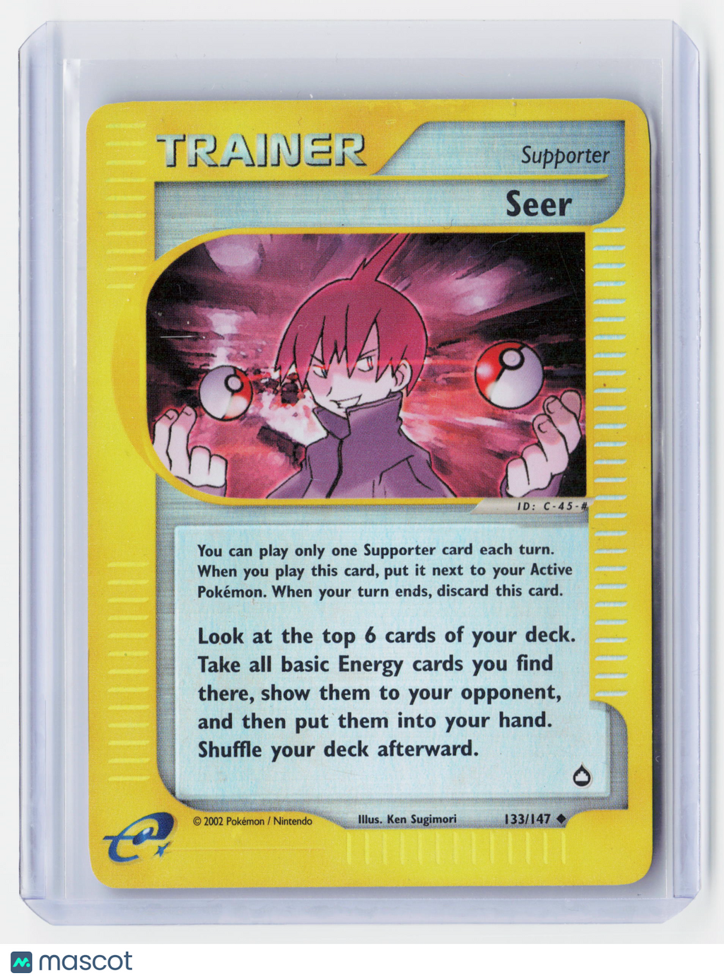 2002 Pokemon—Seer #133/147 Aquapolis—Uncommon Reverse Holo [Lightly Played]