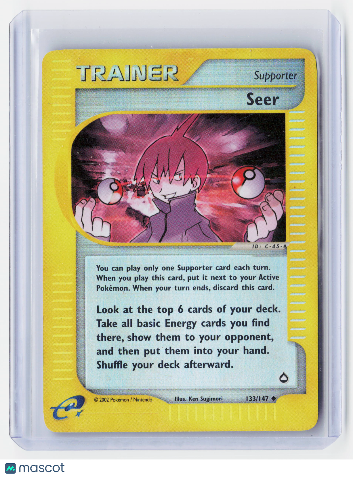2002 Pokemon—Seer #133/147 Aquapolis—Uncommon Reverse Holo [Lightly Played]