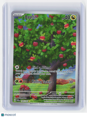 2024 Pokemon—Applin #185/167 Twilight Masquerade—Illustration Rare Foil