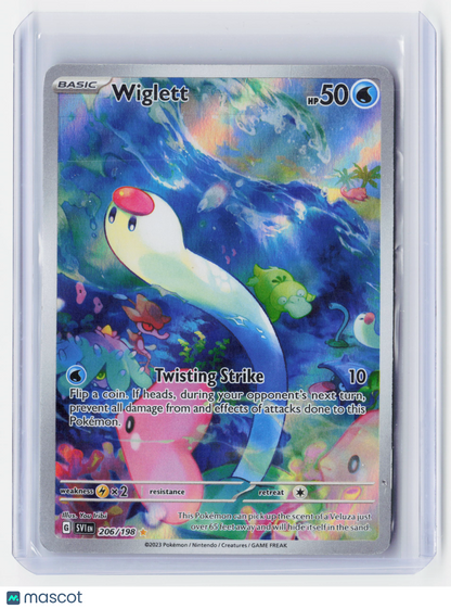 2023 Pokemon TCG—Wiglett #206/198 Scarlet & Violet—Alternative Art (DMG)