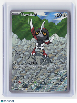 2025 Pokemon—Pawniard #142/086 Black Bolt—Illustration Rare Foil