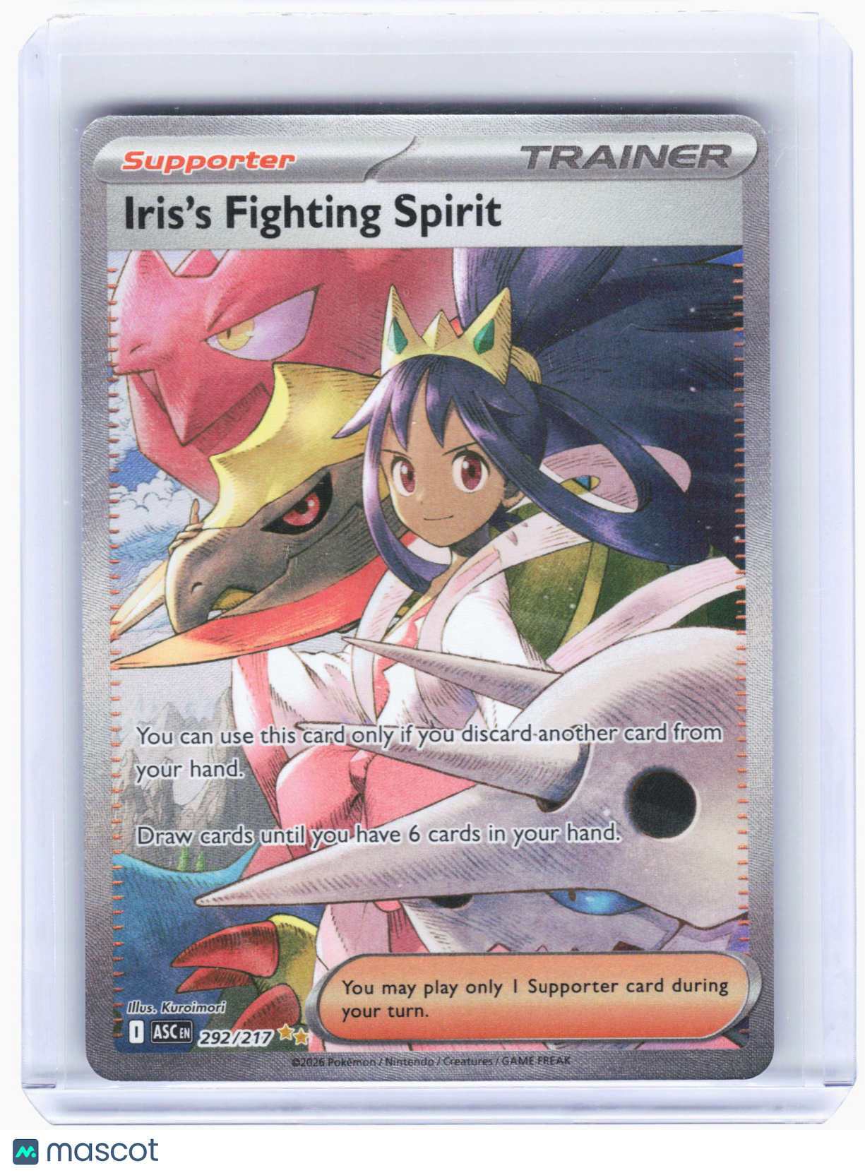 2026 Pokemon—Iris's Fighting Spirit #292 Ascended Heroes—SIR Holo