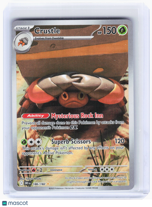 2025 Pokemon—Crustle #186 Destined Rivals—Illustration Rare Holo