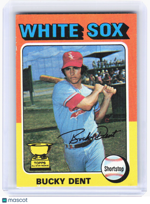 Topps 1975 Topps Baseball—Bucky Dent #299 Topps All-Star Rookie—Very Good