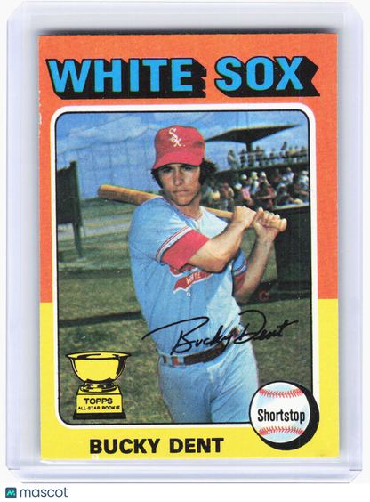 Topps 1975 Topps Baseball—Bucky Dent #299 Topps All-Star Rookie—Very Good