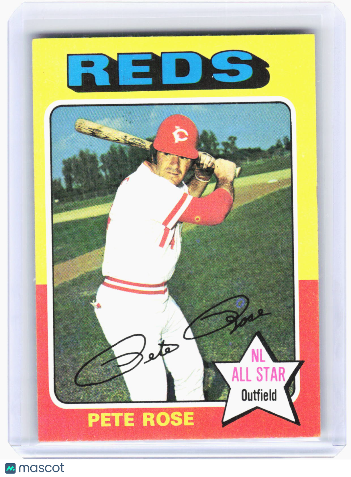 Topps 1975 Topps Baseball—Pete Rose #320 NL All Star Outfield—Very Good