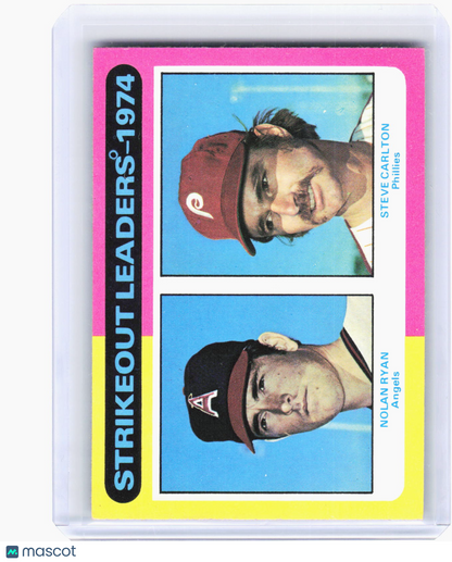 Topps 1975 Topps Baseball—Nolan Ryan Steve Carlton #312 —Very Good