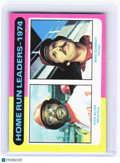 Topps 1975 Topps Baseball—Dick Allen Mike Schmidt #307 —Very Good