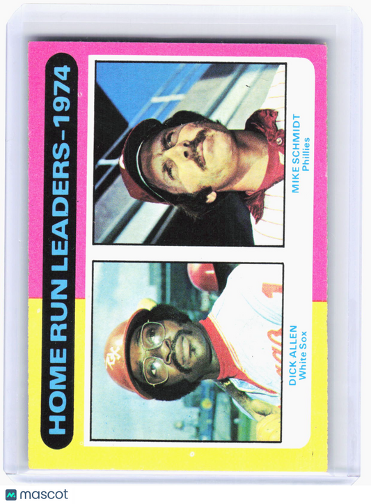 Topps 1975 Topps Baseball—Dick Allen Mike Schmidt #307 —Very Good