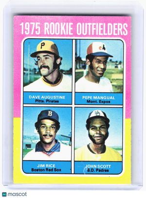 Topps 1975 Baseball—John Scott Jim Rice Dave Augustine Pepe Mangual #616 —VG