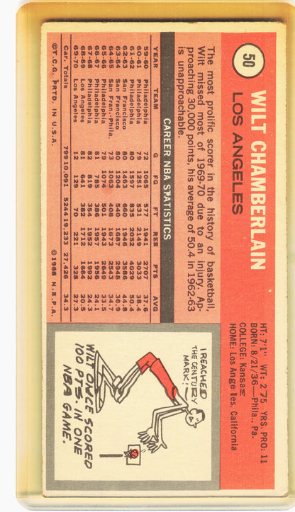 Topps 1970 Topps Basketball—Wilt Chamberlain #50 —Very Good
