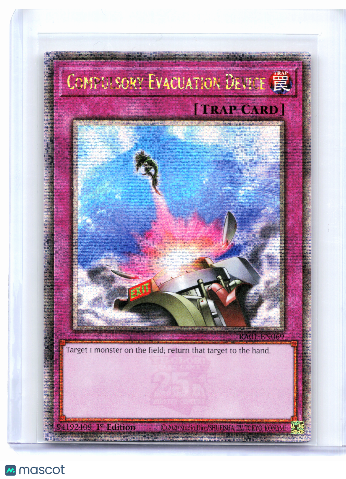2023 YuGiOh!—Compulsory Evacuation Device #RA01-EN069—QCR (1st Edition)