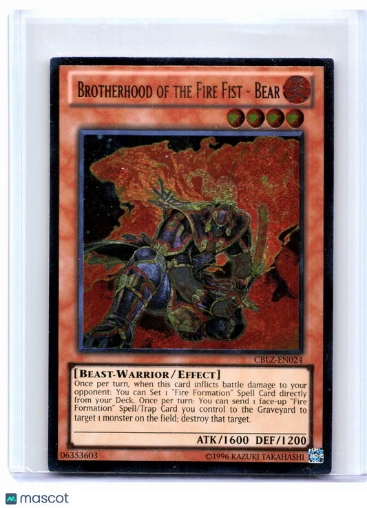 2013 YuGiOh—Brotherhood of the Fire Fist - Bear #CBLZ-EN024 Cosmo Blazer—UR Foil