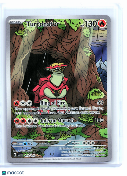 2024 Pokemon—Turtonator #146/142 Stellar Crown—Illustration Rare Holo