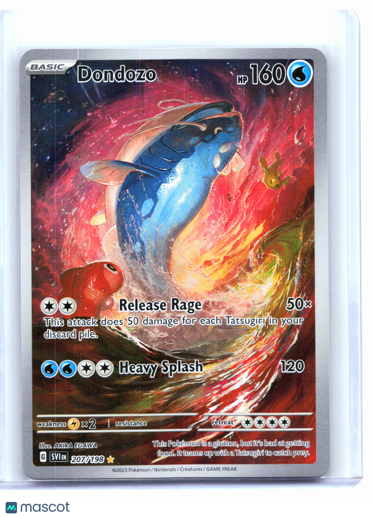 2023 Pokemon—Dondozo #207/198 Scarlet & Violet Base Set—Illustration Rare Holo