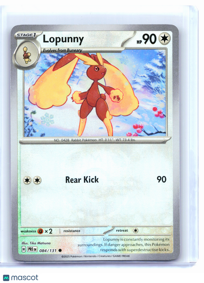 2025 Pokemon—Lopunny (Master Ball Pattern) #084/131 Journey Together—Common Holo