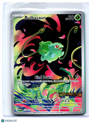 2025 Pokemon—Bulbasaur (Mega Evolution Stamped) #133/132 MCAP—IR Holo [Sealed]