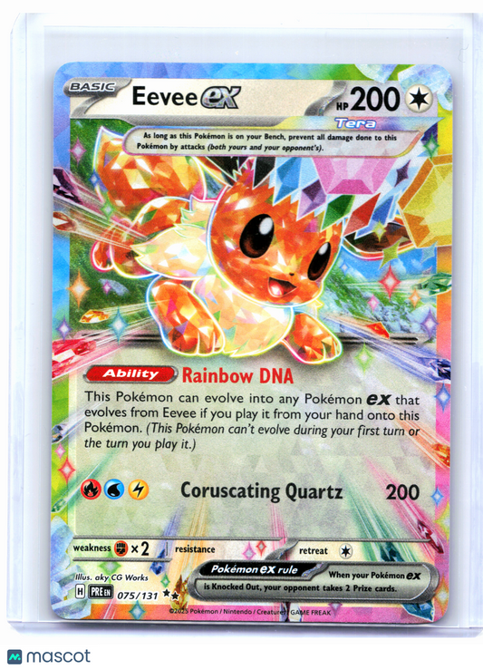 2025 Pokemon—Eevee ex #075/131 Prismatic Evolutions—Double Rare Holo