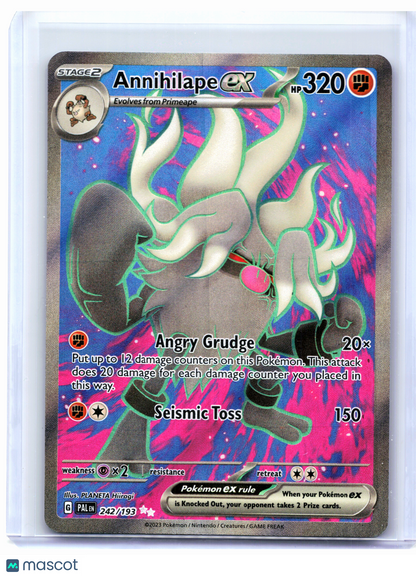 2023 Pokemon—Annihilape ex #242/193 Paldea Evolved—Ultra Rare Holo