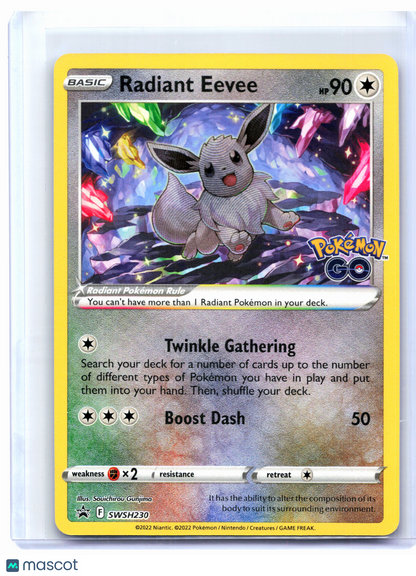 2022 Pokemon—Radiant Eevee #SWSH230 Pokemon GO—Black Star Promo Holo [LP]