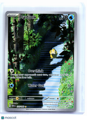 2023 Pokemon—Psyduck #175/165 Scarlet & Violet 151—Illustration Rare Holo