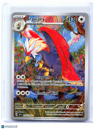 2024 Pokemon—Braviary #214/191 Surging Sparks—Illustration Rare Holo