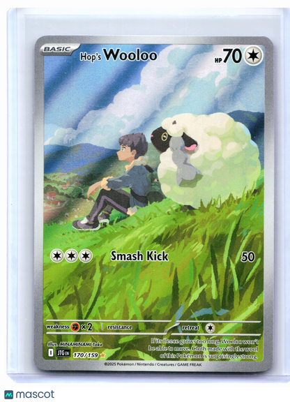2023 Pokemon—Hop's Wooloo #170/159 Journey Together—Illustration Rare Holo