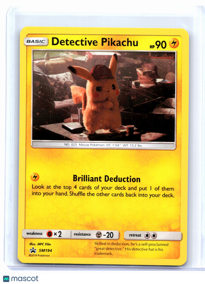 2019 Pokemon—Detective Pikachu #SM194 Sun & Moon Promos—Black Star Promo Holo