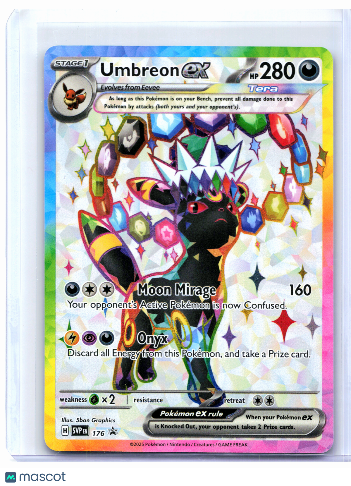 2025 Pokemon—Umbreon ex #176 Scarlet & Violet Promo—Black Star Promo Holo