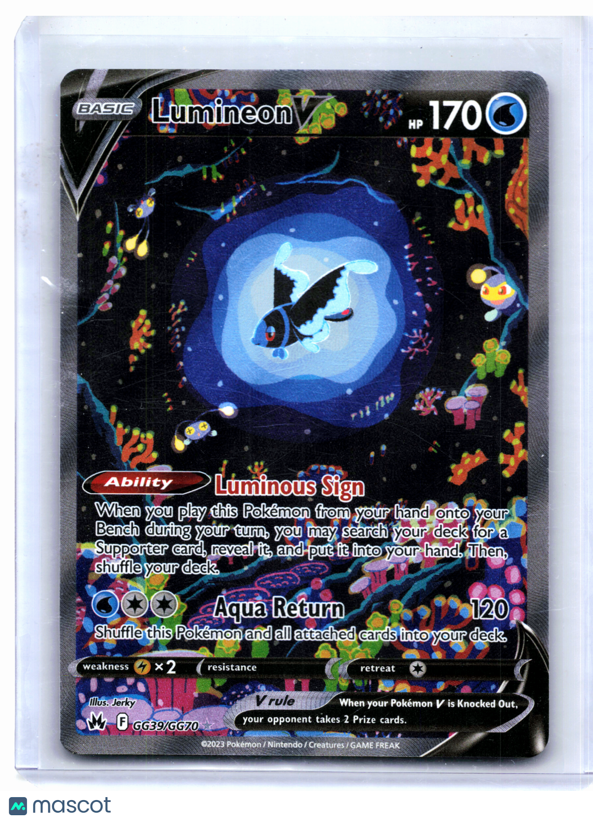 2023 Pokemon—Lumineon V #GG39/GG70 Crown Zenith: Galarian Gallery—Ultra Rare