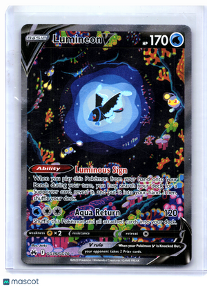 2023 Pokemon—Lumineon V #GG39/GG70 Crown Zenith: Galarian Gallery—Ultra Rare