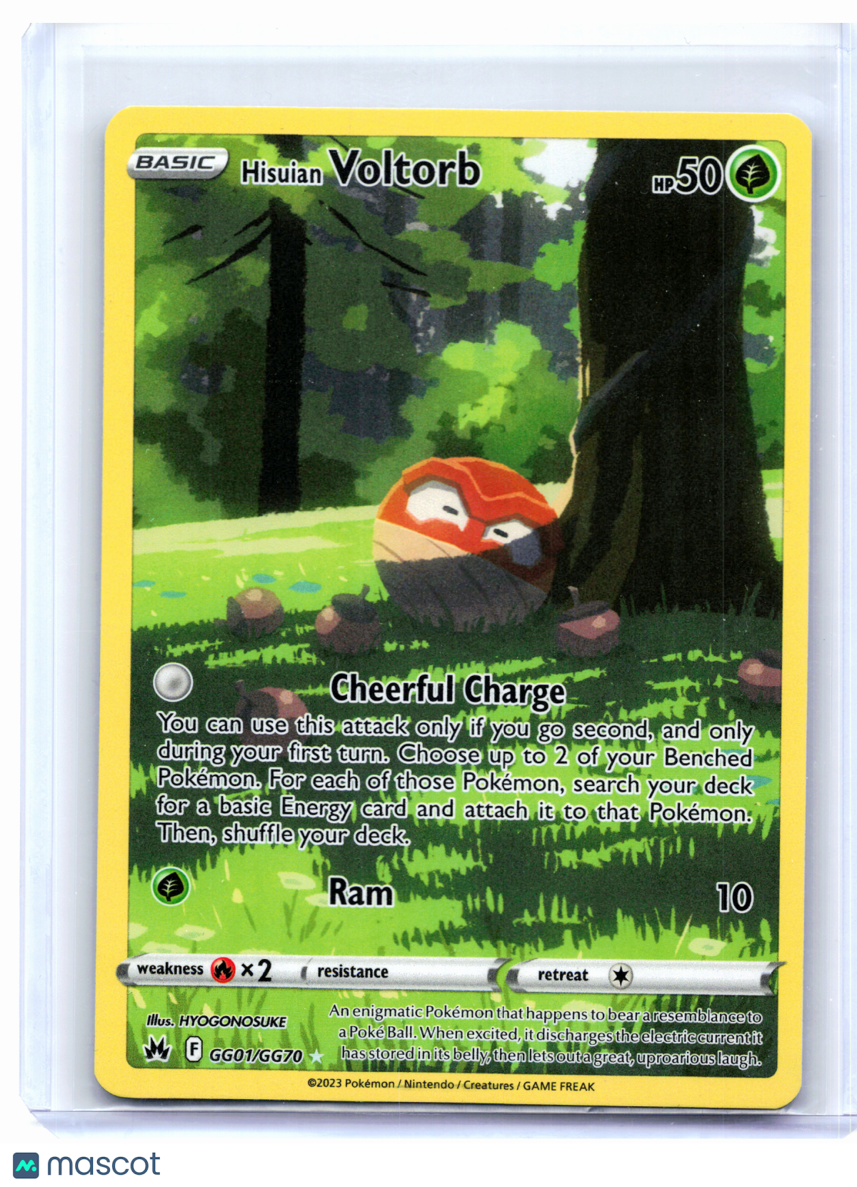 2023 Pokemon—Hisuian Voltorb #GG01/GG70 Crown Zenith: Galarian Gallery—UR Holo