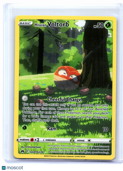 2023 Pokemon—Hisuian Voltorb #GG01/GG70 Crown Zenith: Galarian Gallery—UR Holo