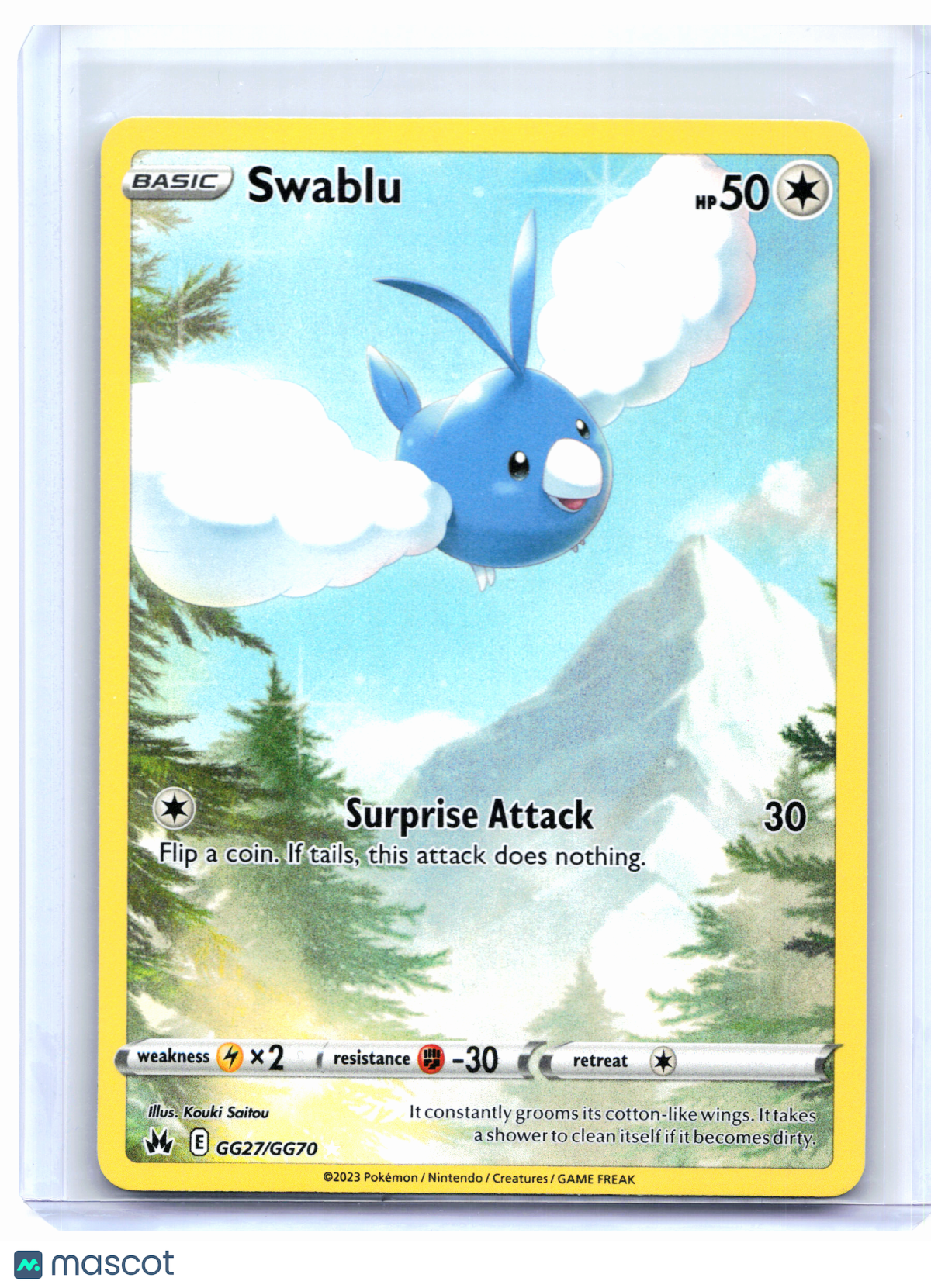 2023 Pokemon—Swablu #GG27/GG70 Crown Zenith: Galarian Gallery—Ultra Rare Holo