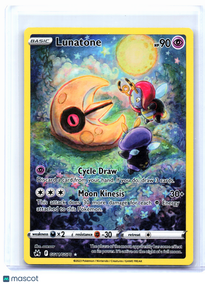 2023 Pokemon—Lunatone #GG11/GG70 Crown Zenith: Galarian Gallery—Ultra Rare Holo
