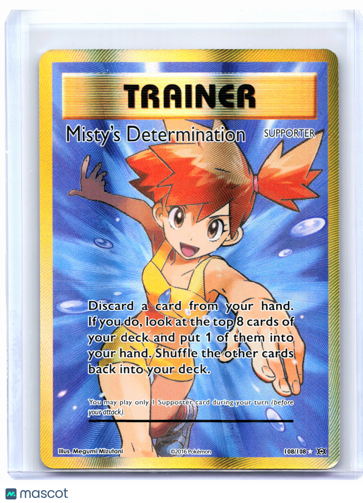 2016 Pokemon—Misty's Determination (Full Art) #108/108 Evolutions—Ultra Rare