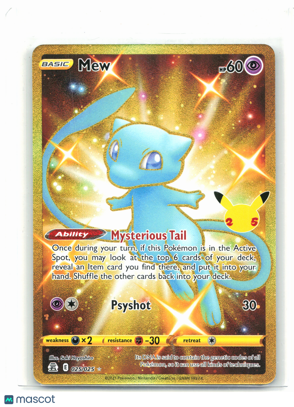 2021 Pokemon—Mew (Secret) #025/025 Celebrations—Secret Rare Holo