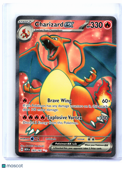2023 Pokemon—Charizard ex #183/165 Scarlet & Violet 151—Ultra Rare Holo