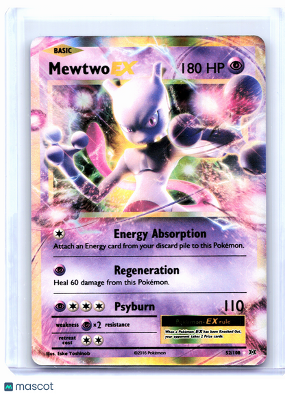 2016 Pokemon—Mewtwo EX #52/108 Evolutions—Ultra Rare Holo [Lightly Played]
