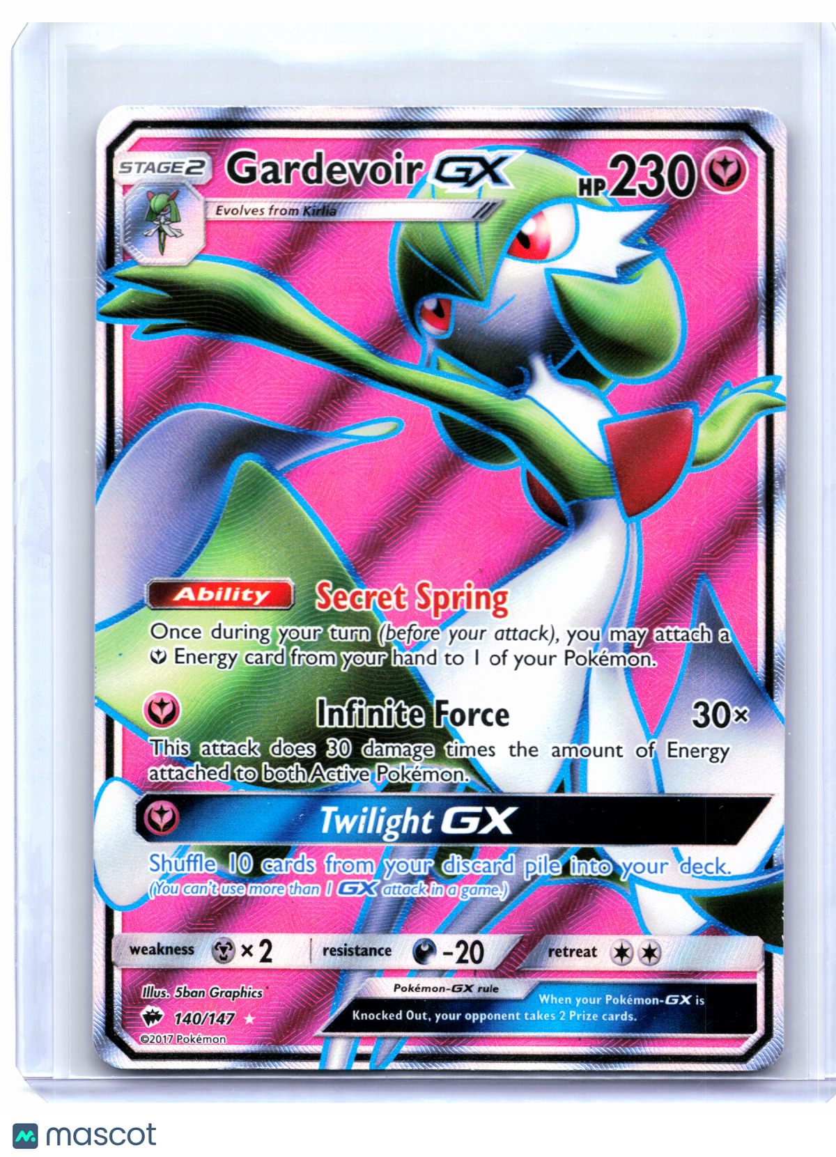 2017 Pokemon—Gardevoir GX #140/147 Burning Shadows—Ultra Rare [Lightly Played]